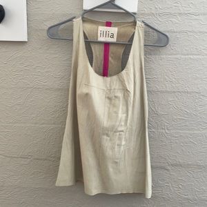 Illia light tan leather tank